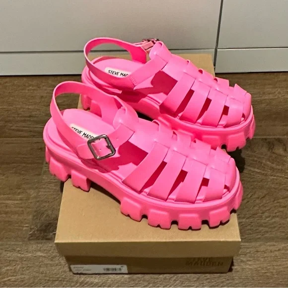 NWT Steve Madden Echo Hot Pink 7.5 - Picture 3 of 5